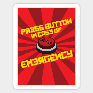 AZ-5 - Press button in case of emergency Sticker